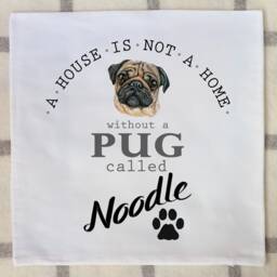 Personalised Pug Cushion Dog Mum Birthday Gift Dogs Name Pillow Pug Owner Present Lover Her Cute Puppy Home Decor - thumbnail 3