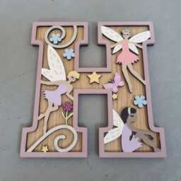 Personalised Fairy Letter Woodland Nursery Decor, Kids Name Sign - thumbnail 3