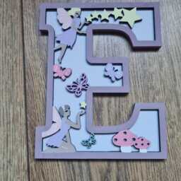 Personalised Fairy Letter Woodland Nursery Decor, Kids Name Sign - thumbnail 2