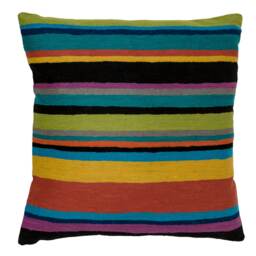 Zaida Rainbow Stripe Cushion Pillow 18 - thumbnail 1