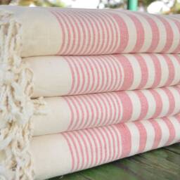 "Terry Towel, Turkish Bath Towel, Red Towel, Beach Towels, 40""x65" - thumbnail 2