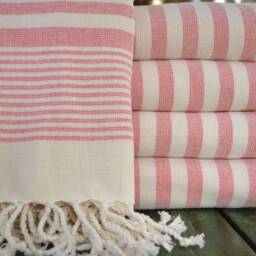 "Terry Towel, Turkish Bath Towel, Red Towel, Beach Towels, 40""x65" - thumbnail 3
