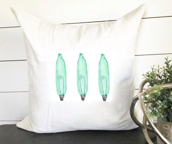 Christmas Light Pillow Cover 18 X ///Holiday Accent Throw Gift