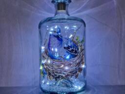 Woodpigeon Bottle Lamp, Unique Pigeon Light Up Gift For Nature Lover