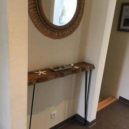 106cm Height Live Edge Console Table With Hairpin Legs Rustic Hallway 102cm UK 48 Hours Dispatch/48 Delivery - thumbnail 3