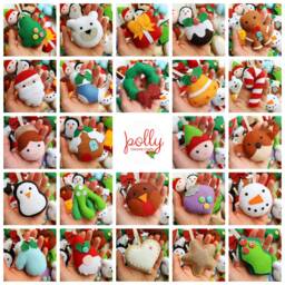 24 Piece Felt Advent Calendar Garland, Heirloom Ornaments. 3M Wide Garland - thumbnail 2
