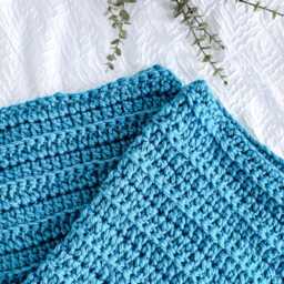 Chunky Knit Baby Blanket Handmade Acrylic Pram Blanket - 25x15 Inches - thumbnail 2