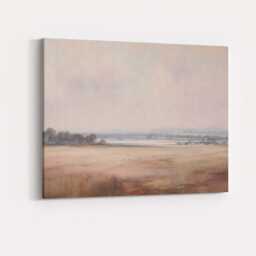 Muted Pastel Countryside Field Landscape Canvas Wall Art Print Decor Picture Ready To Hang - thumbnail 4