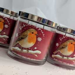 Personalised Christmas Robin Memory Candle & Vase Set - Robins Appear When Loved Ones Are Near in Loving Gift Remembrance - thumbnail 2