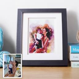 Personalized Watercolor Portrait From Photo, Custom Family Art - Digital Painting - thumbnail 3