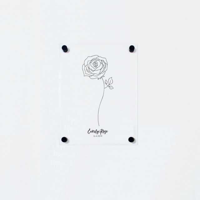 June Birth Flower On Acrylic Wall Sign, Personalized Mother's Day Keepsake, Rose Gift, First Mom Gift - image 1