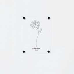 June Birth Flower On Acrylic Wall Sign, Personalized Mother's Day Keepsake, Rose Gift, First Mom Gift - thumbnail 1