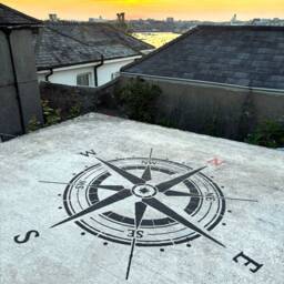 Compass Rose Wall & Floor Stencil Nautical Home Decor, Diy Painting - thumbnail 1