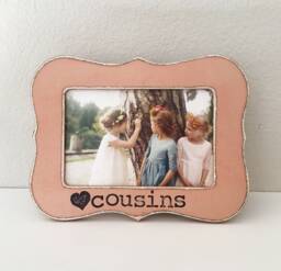 Personalized Cousins Picture Frame Hand Stamped 4x6 - thumbnail 1
