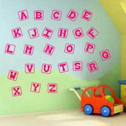 Block Alphabet 2 Wall Stickers Kids Nursery Play Room Home Art Decoration Children Decals Removable Handmade School Bedrooms Bright Vc-A131 - thumbnail 3