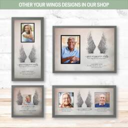 Your Wings Were Ready But My Heart Was Not - Personalized Framed Print, Grief Gift Style A - thumbnail 3
