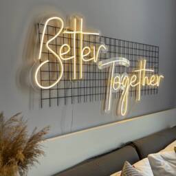 Better Together Custom Led Neon Sign - Wedding Decor Bedroom Sign Girlfriend Gift Light - thumbnail 3