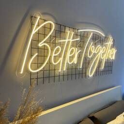 Better Together Custom Led Neon Sign - Wedding Decor Bedroom Sign Girlfriend Gift Light - thumbnail 2
