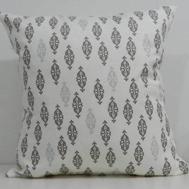 New 18x18 Inch Designer Handmade Pillow Cases. Taupe, Grey, & White