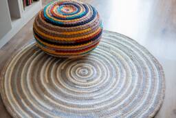 Carpet Rug Round Carpet For Nursery Rug Living Room Area Knitted Mix Of Colors Color Choose Over 30 Personalized Design - thumbnail 1