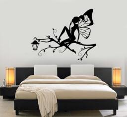 Wall Vinyl Decal Fairy Tree Branch Lantern Kids Child Room Nursery Mural Art 1473Dz - thumbnail 1