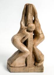 He & She/Wooden Statue Hand Made Sculpture Benedykt Marek Janaszek - thumbnail 1