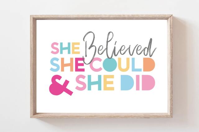 Girls Bedroom Prints, Nursery Motivational Inspirational Quotes, Wall Art, Pastel Colours, Self Love Poster