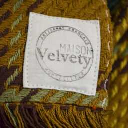150x150cm Throw - Handmade in France Tartan Checkered Woven Cotton - thumbnail 3
