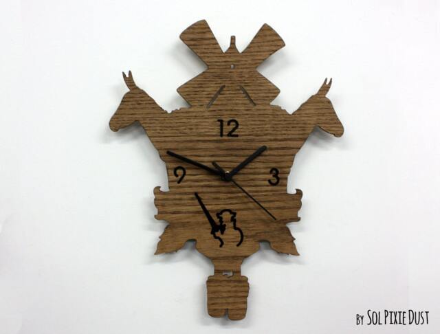 Don Quixote Modern Cuckoo Clock - Wooden Wall Clock - image 1
