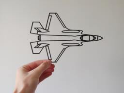 F35 Jet Airplane - Wall Art Hanging Decoration Home Decor Black Printinghive - thumbnail 1