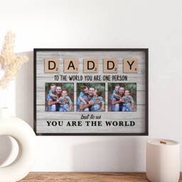 Frame For Daddy, Personalised Daddy Picture Print, Dad Photo Gift Husband, To From Daughter, Son - thumbnail 2