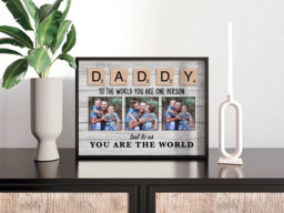 Frame For Daddy, Personalised Daddy Picture Print, Dad Photo Gift Husband, To From Daughter, Son - thumbnail 1
