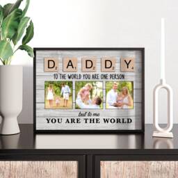 Frame For Daddy, Personalised Daddy Picture Print, Dad Photo Gift Husband, To From Daughter, Son - thumbnail 3
