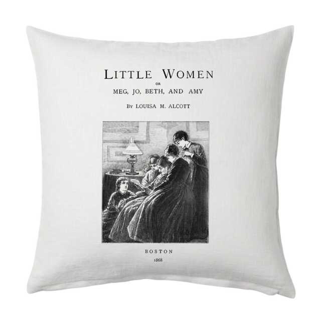 Little Women By Louisa M. Alcott Pillow Cover, Book Pillow Cover - image 1