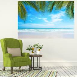 Palm Beach Sea Wall Decal, Ocean Murals Wall Decor, Vinyl Decals, Stickers, Peel & Stick Vinyl N199 - thumbnail 2