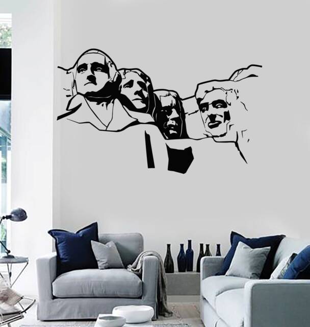 Wall Vinyl Decal Us Presidents Mount Rushmore National Memorial Decor 2295Di - image 1