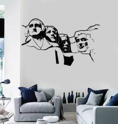 Wall Vinyl Decal Us Presidents Mount Rushmore National Memorial Decor 2295Di - thumbnail 1