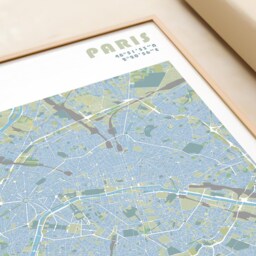 Paris Travel Poster in Different Sizes & Frame Options - Wall Art - thumbnail 3