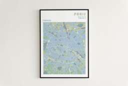 Paris Travel Poster in Different Sizes & Frame Options - Wall Art - thumbnail 1