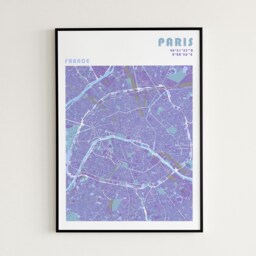 Paris Travel Poster in Different Sizes & Frame Options - Wall Art - thumbnail 2