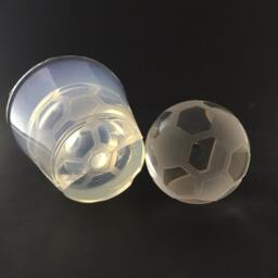 Soccer Ball Mold. Clear Silicone Football Soccer Decor Home Molds, Paperweight Sphere Globe Orb Molds. - Md127 - thumbnail 4