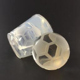 Soccer Ball Mold. Clear Silicone Football Soccer Decor Home Molds, Paperweight Sphere Globe Orb Molds. - Md127
