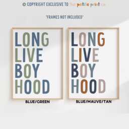 Long Live Boyhood Print -- Boys Bedroom Print, Nursery Playroom Brothers Cool Unframed - thumbnail 3