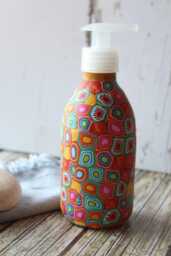 Colorful Millefiori Soap Dispenser Handmade Polymer Clay Glass Pump
