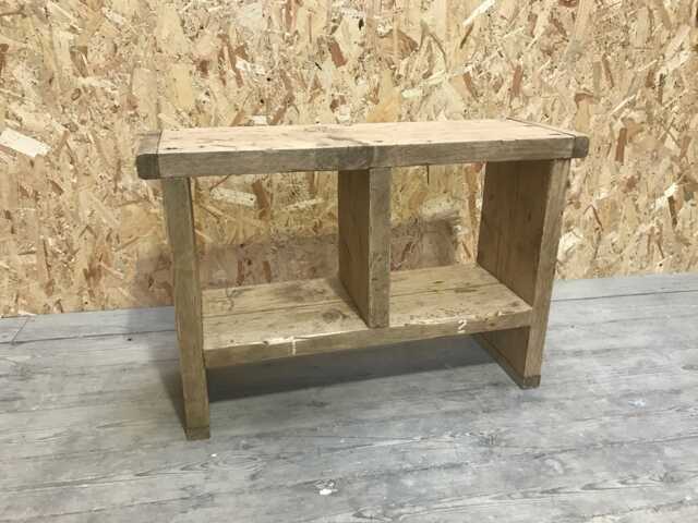 2 Hole Rustic Up-Cycled Stool - For Delivery Charge Info See Description - image 1