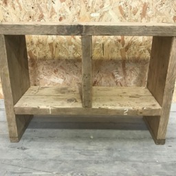 2 Hole Rustic Up-Cycled Stool - For Delivery Charge Info See Description - thumbnail 3