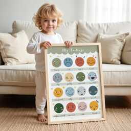 Set Of 6 Educational Prints, Shapes, Colours, Feelings, Alphabet & Numbers Classroom Playroom Decor - thumbnail 3