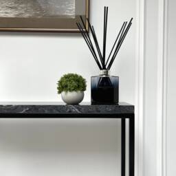 Mild Steel Framed Console Table Hallway Radiator Cover Granite Worktop - thumbnail 3