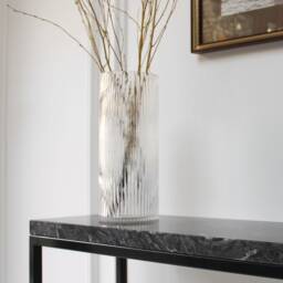 Mild Steel Framed Console Table Hallway Radiator Cover Granite Worktop - thumbnail 2