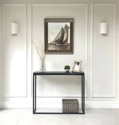Mild Steel Framed Console Table Hallway Radiator Cover Granite Worktop